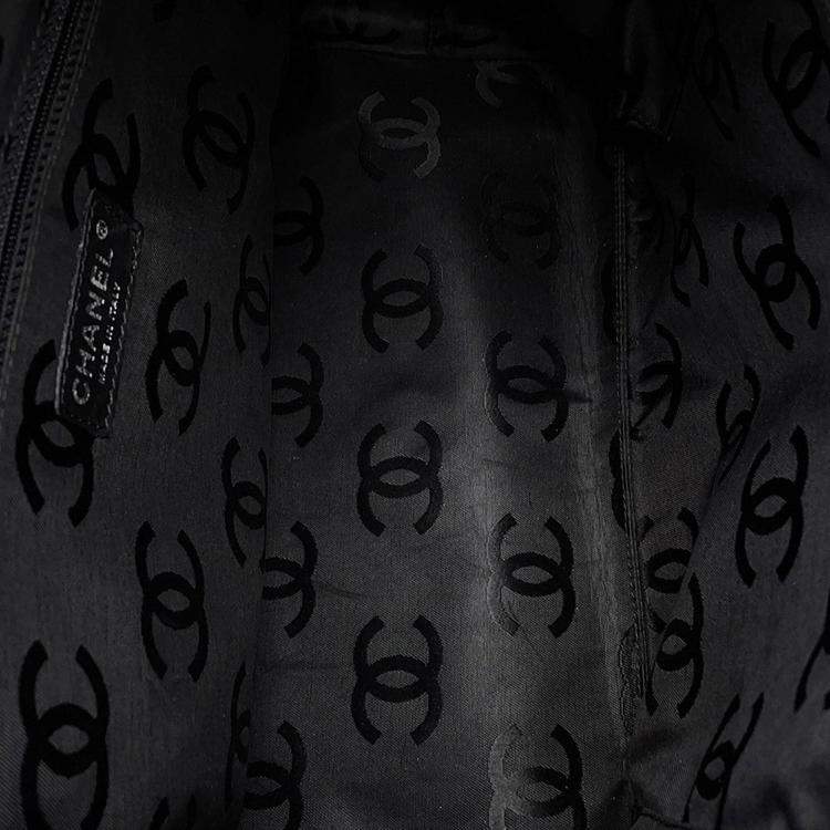 Pre Owned Chanel Cambon Line Large Tote Pink/Black Leather Size Large