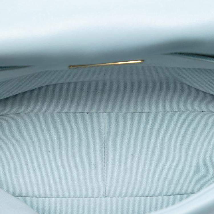 Pre Owned Chanel Blue Medium Lambskin 19 Flap