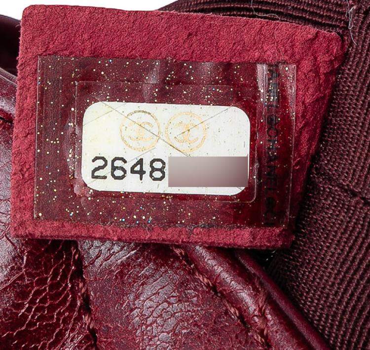 Pre Owned Chanel Red Small Chevron Aged Lambskin Hampton Flap