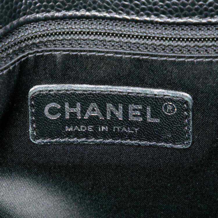 Pre Owned Chanel Black Caviar Grand Shopping Tote