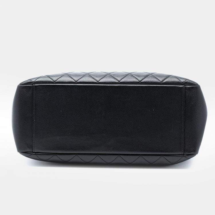 Pre Owned Chanel Black Caviar Grand Shopping Tote
