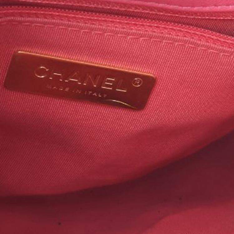 Pre Owned Chanel Pink Medium Lambskin 19 Flap