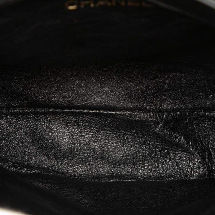 Pre Owned Chanel Black Quilted Lambskin Tassel Flap Crossbody