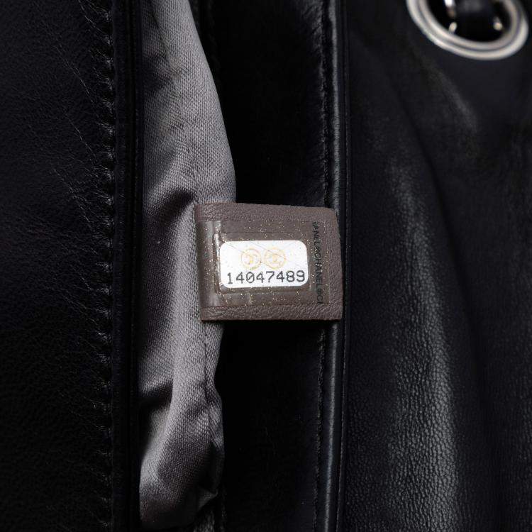 Pre Owned Chanel Black CC Quilted Astrakhan Single Flap