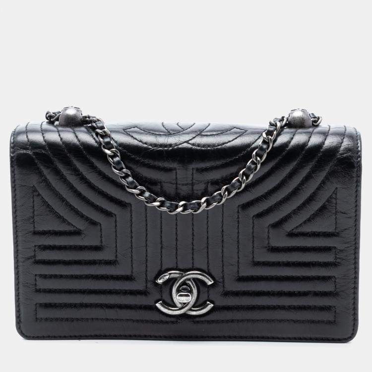 مملوكة مسبقًا Chanel Black Small Quilted Calfskin Korean Garden Flap