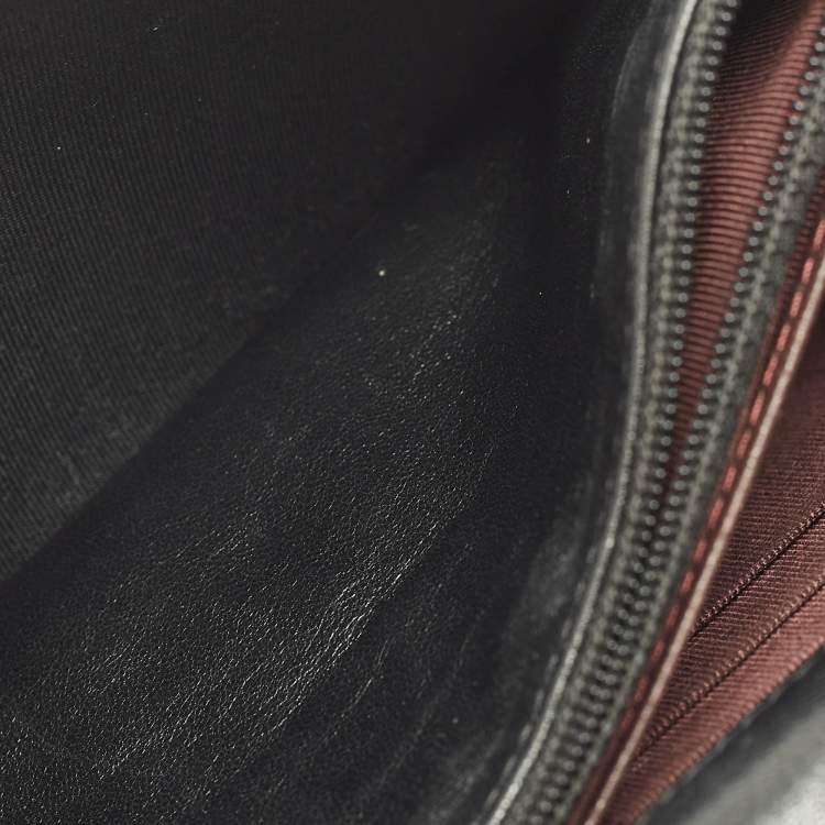 Pre Owned Chanel Classic CC Quilted Black Leather Wallet On Chain