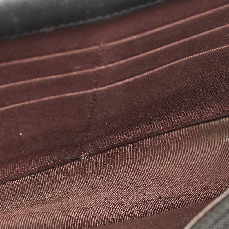 Pre Owned Chanel Classic CC Quilted Black Leather Wallet On Chain