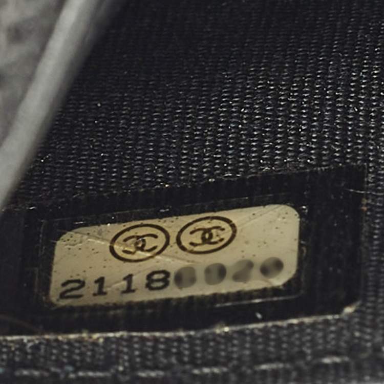 Pre Owned Chanel Classic CC Quilted Black Leather Wallet On Chain