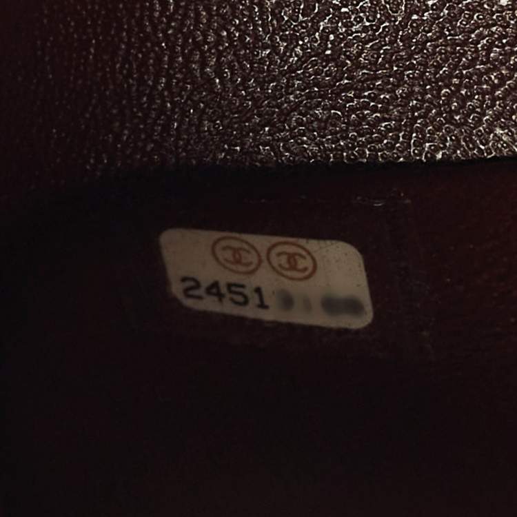 Pre Owned Chanel Classic Double Flap Jumbo Black Quilted Caviar Leather Bag