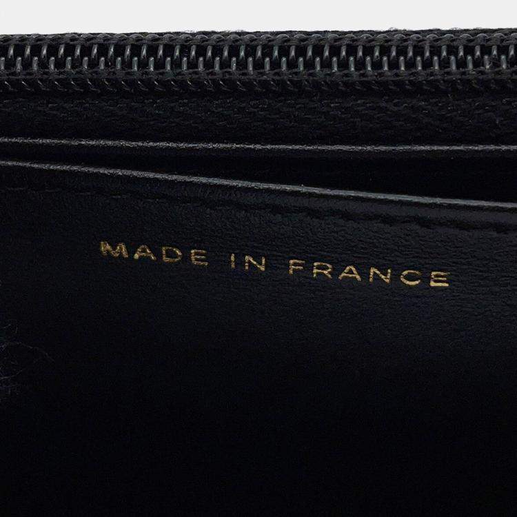 Pre Owned Chanel Matelasse Chain Wallet Black Caviar Leather