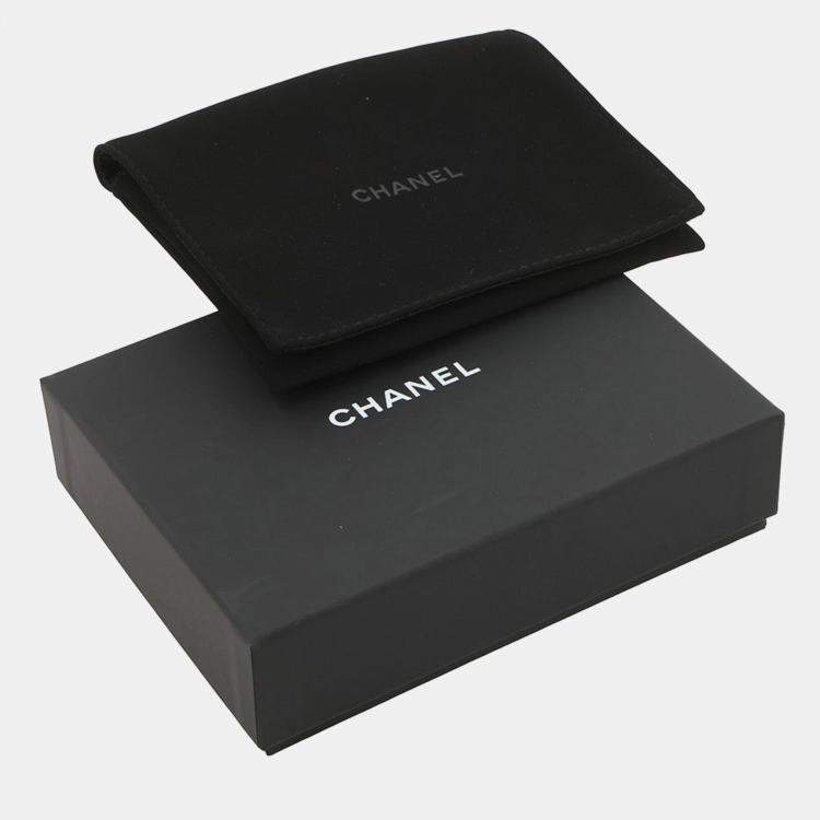 Pre Owned Chanel Cc Logo Zip Card Case Fragment Case Pink Caviar Leather