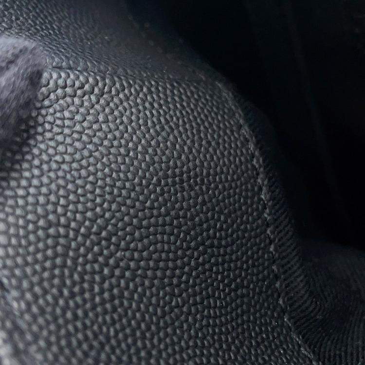 Pre Owned Chanel Cc Logo Cava 2-Way Tote Bag Black Leather