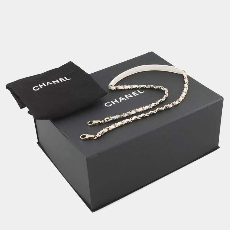 Pre Owned Chanel Coco Handle White Caviar Leather Size 29