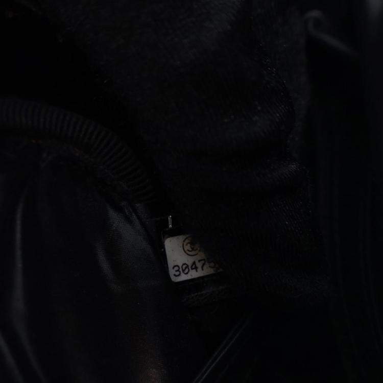 Pre Owned Chanel Black Nylon and Tweed Coco Neige Backpack