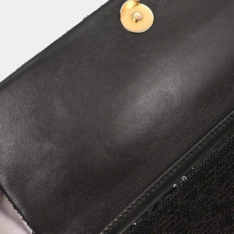 Pre Owned Chanel Black Sequins Dare To Disturb Shoulder Bag