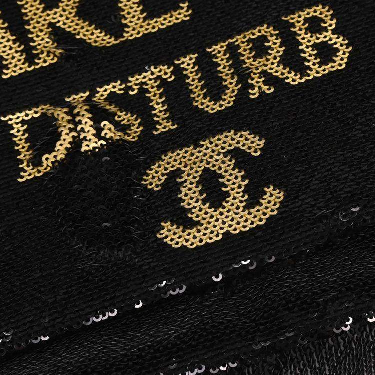 Pre Owned Chanel Black Sequins Dare To Disturb Shoulder Bag