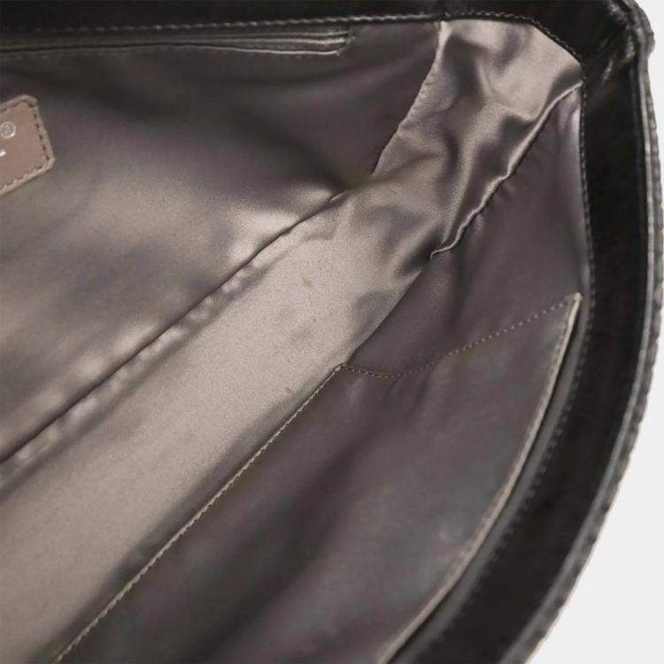 Pre Owned Chanel Black Perforated Lambskin Handbag