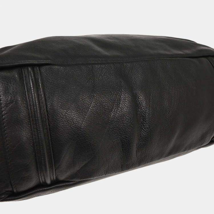 Pre Owned Chanel Black Lambskin Mademoiselle Lock Handbag