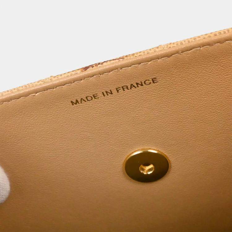 Pre Owned Chanel Beige Calfskin Handbag