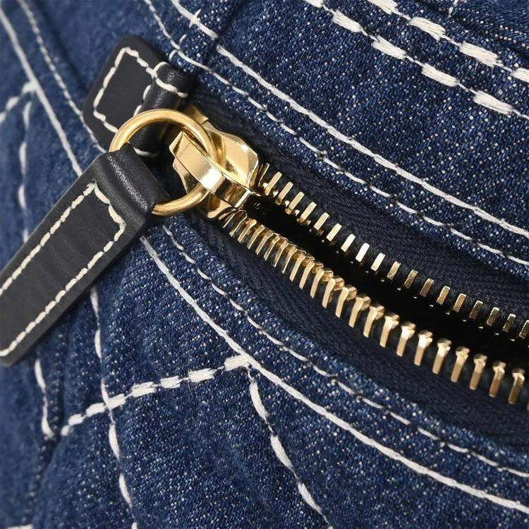 Pre Owned Chanel Blue Denim Vanity 2way Handbag