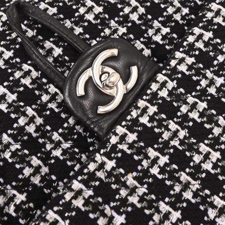 Pre Owned Chanel Black Tweed Urban Spirit Backpack