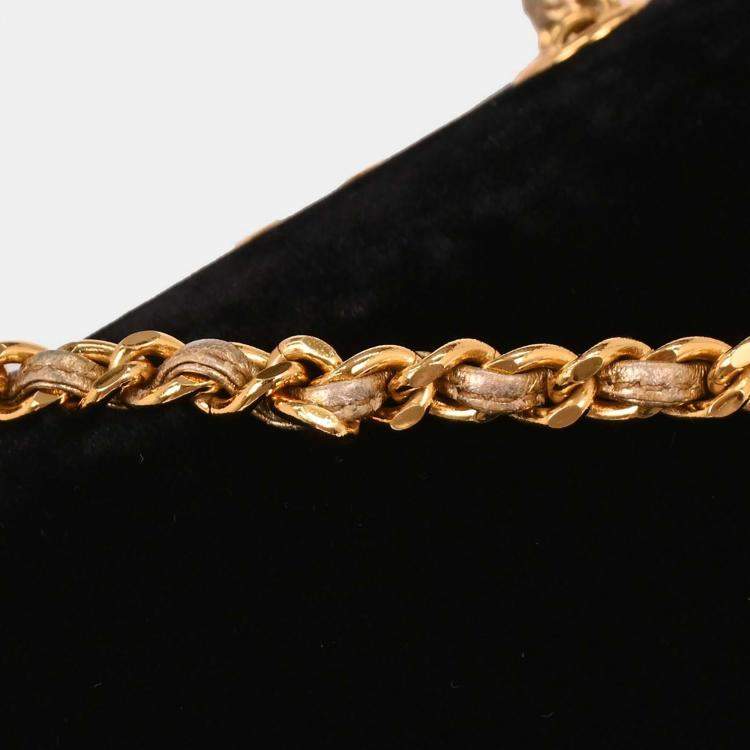 Pre Owned Chanel Black Velvet Shoulder Bag