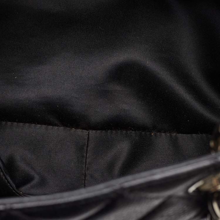 Pre Owned Chanel Black Quilted Caviar Leather GST Shopper Tote