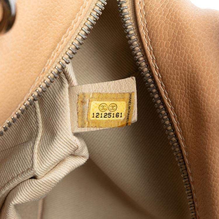 Pre Owned Chanel Brown Petite Caviar Timeless Tote