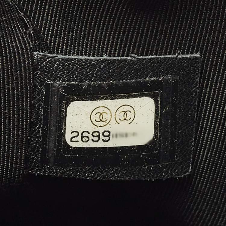 Pre Owned Chanel La Pausa Black/White Coated Canvas Shopper Tote