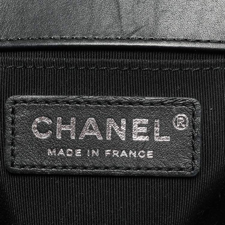 Pre Owned Chanel Boy Small Black Quilted Leather Flap Bag