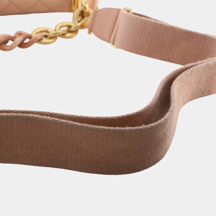 Pre Owned Chanel Brown Medium Quilted Caviar Sunset On The Sea Flap