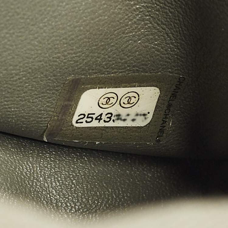 Pre Owned Chanel Classic Single Flap Medium Green Sequins and Canvas Shoulder Bag