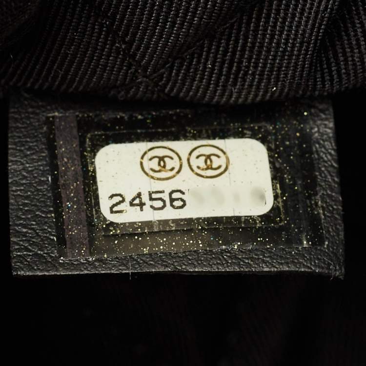 Pre Owned Chanel Black Quilted Caviar Leather Large Portfolio Clutch