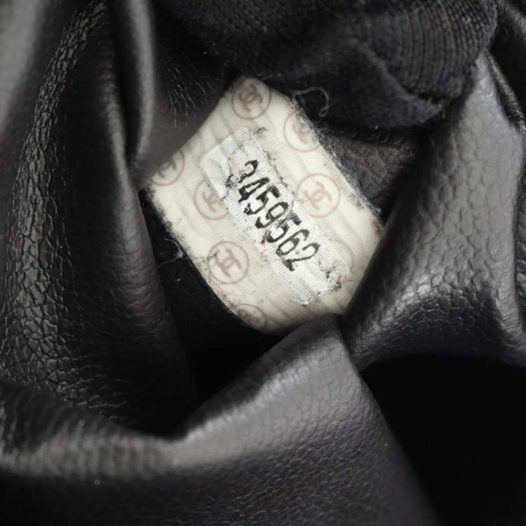 Pre Owned Chanel Coco Mark Backpack Bag In Calfskin Leather Cowhide Black