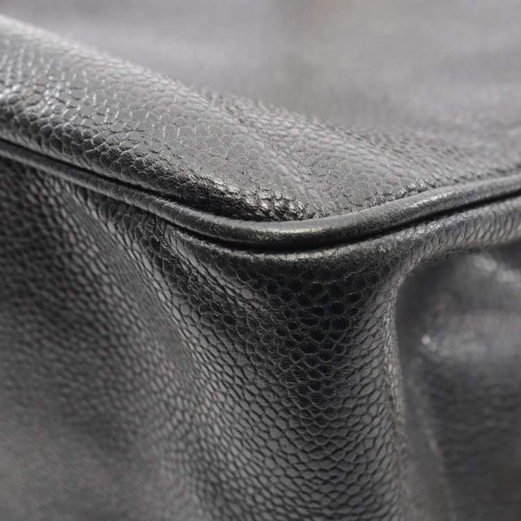 Pre Owned Chanel Coco Mark Backpack Bag In Calfskin Leather Cowhide Black