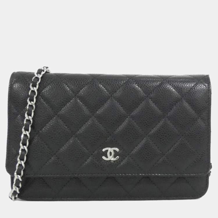 Pre Owned Chanel Timeless Classic Line Chain Wallet
