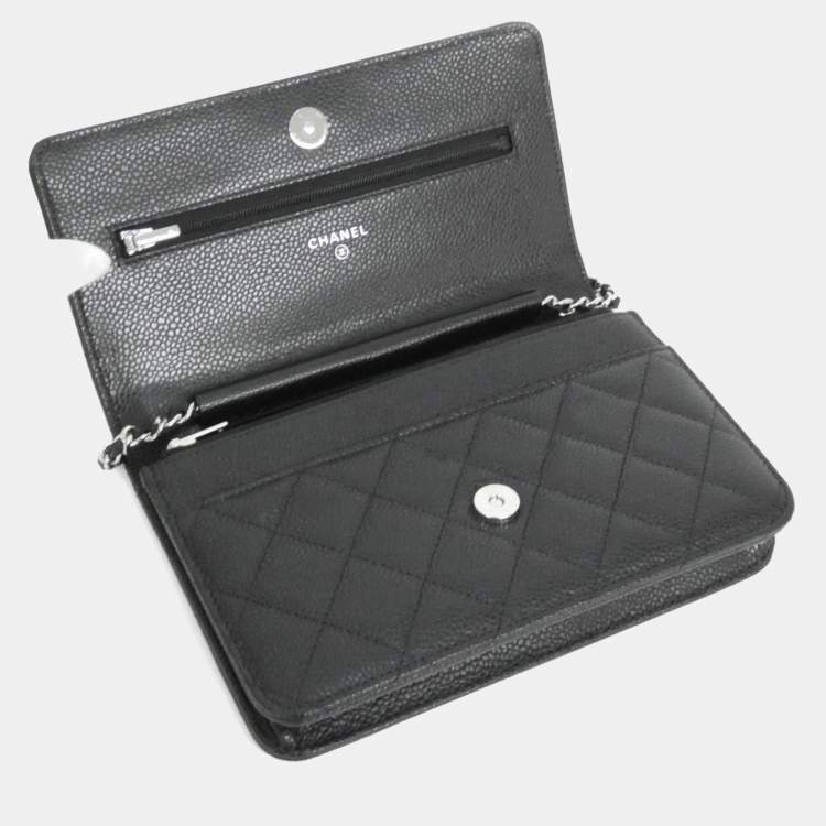 Pre Owned Chanel Timeless Classic Line Chain Wallet