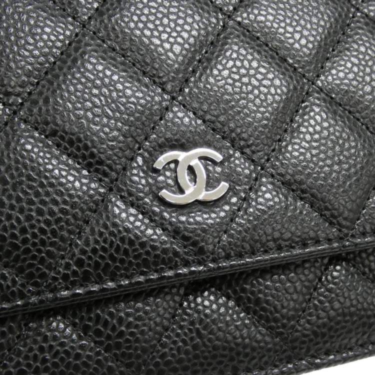 Pre Owned Chanel Timeless Classic Line Chain Wallet