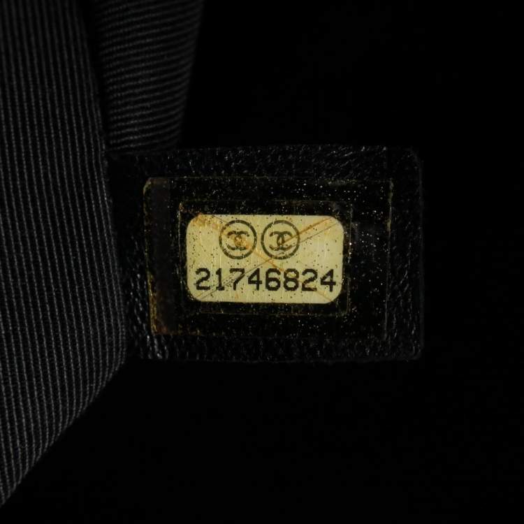 Pre Owned Chanel Boy Chanel Shopping Bag Tote Leather Black