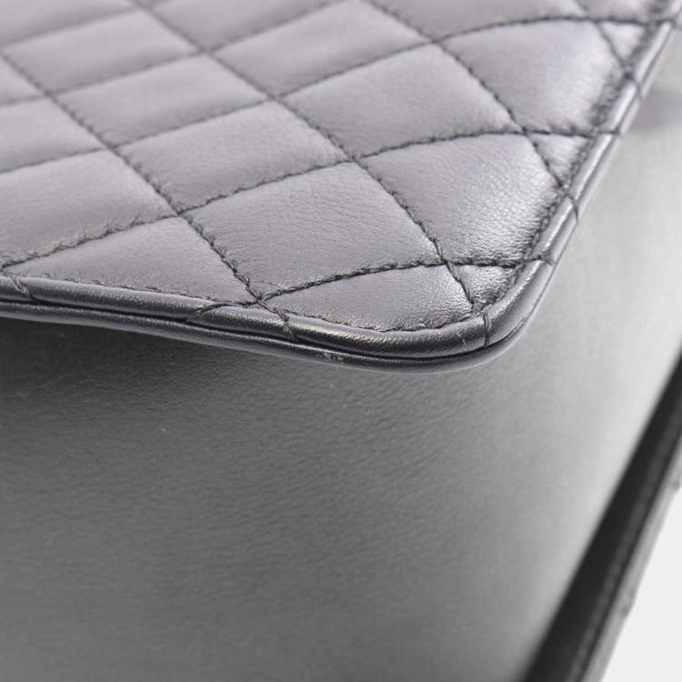 Pre Owned Chanel Boy Chanel Shopping Bag Tote Leather Black