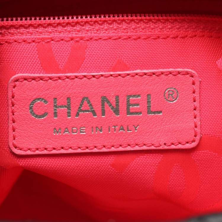 Pre Owned Chanel Cambon Medium Tote Bag Leather Black