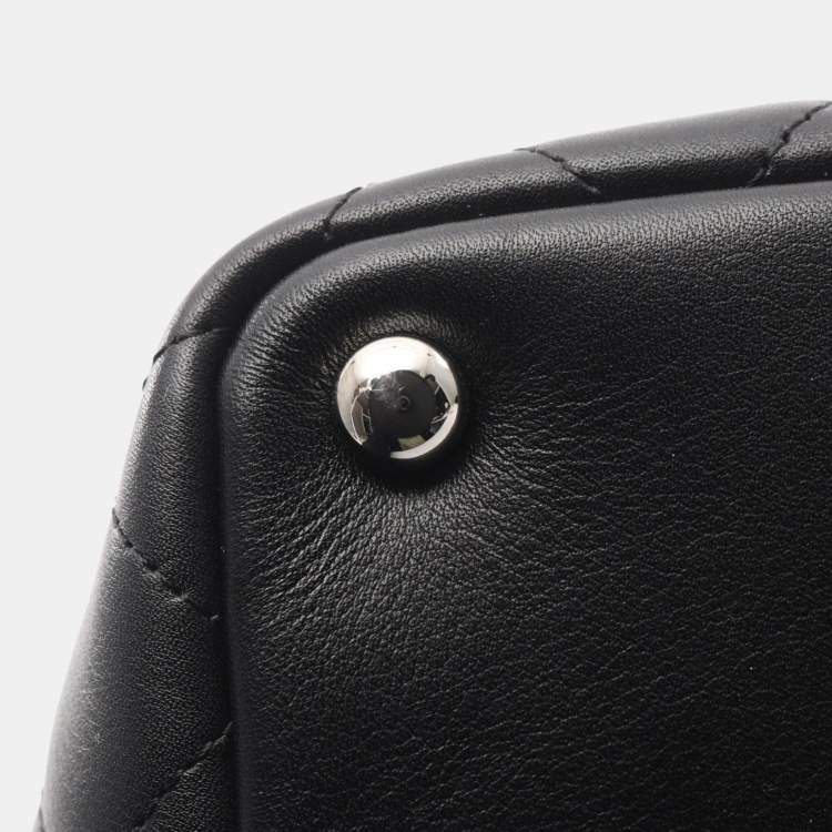 Pre Owned Chanel Cambon Medium Tote Bag Leather Black