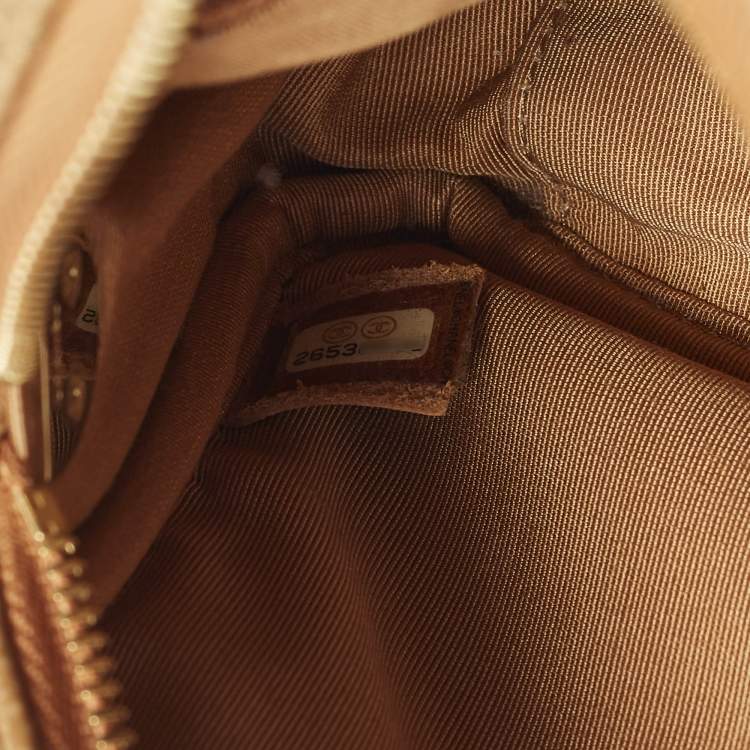 Pre Owned Chanel Coco Tassel Brown Quilted Caviar Leather Camera Bag