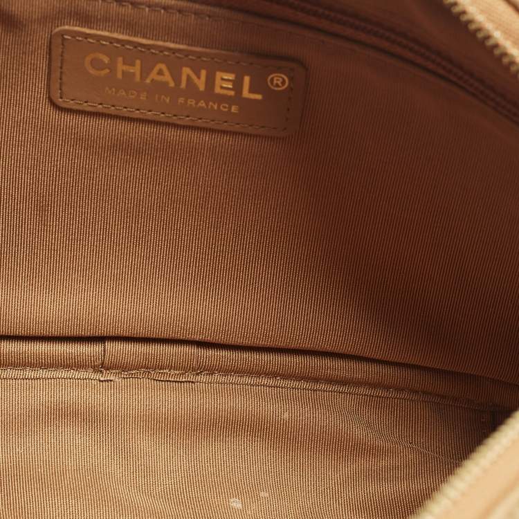 Pre Owned Chanel Coco Tassel Brown Quilted Caviar Leather Camera Bag