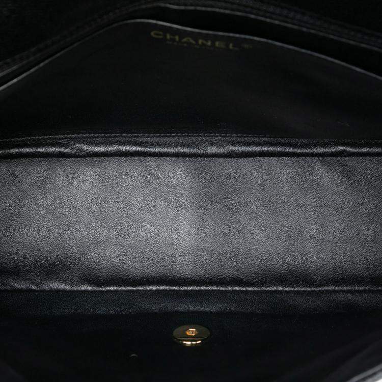 Pre Owned Chanel Black Jumbo Classic Caviar Single Flap