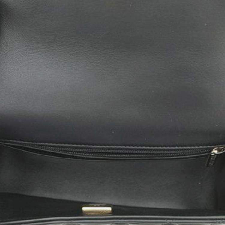 Pre Owned Chanel Black Mini Rectangular Classic Lambskin Top Handle Flap
