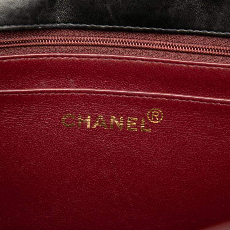 Pre Owned Chanel Black Jumbo XL Classic Lambskin Single Flap