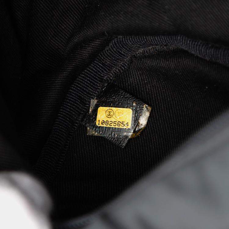 Pre Owned Chanel Paris New York Quilted Nylon Duffle Handbag