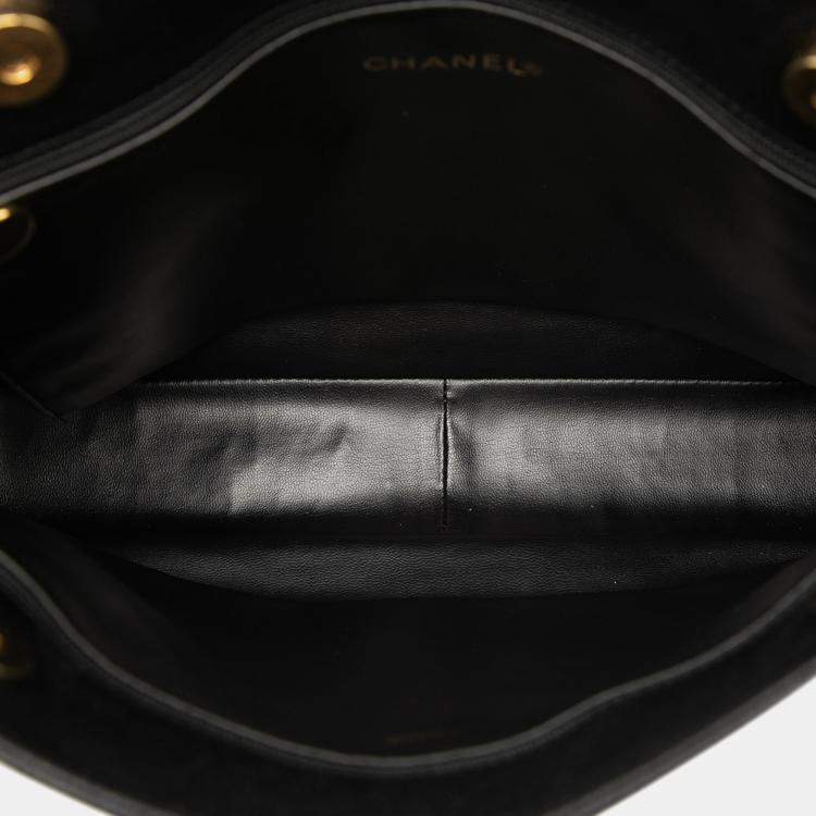 Pre Owned Chanel Black CC Caviar Chain Tote