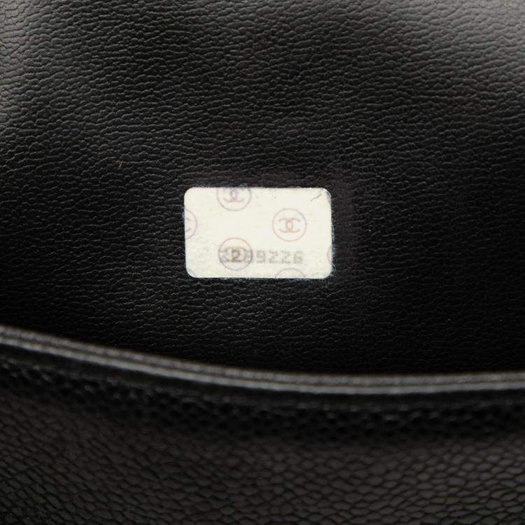 Pre Owned Chanel Black CC Caviar Chain Tote